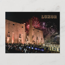 Cartão Postal Viagem da antiga história do Egito de Luxor karnak