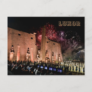 Cartão Postal Viagem da antiga história do Egito de Luxor karnak