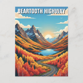 Cartão Postal Viagem da autoestrada Montana Beartooth