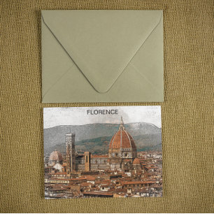 Cartão Postal Viagem da Catedral de Florence Italy Duomo