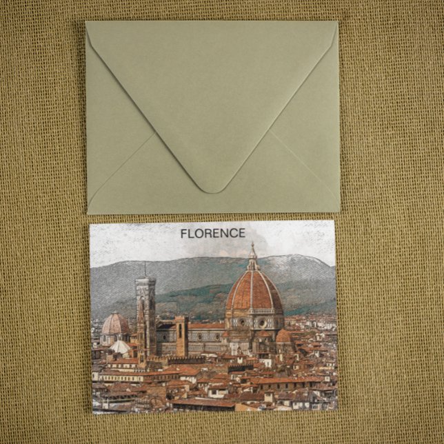 Cartão Postal Viagem da Catedral de Florence Italy Duomo (florence italy postcard)