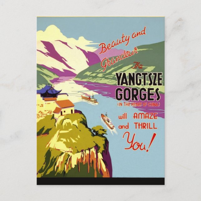 Cartão Postal Viagem da China (Frente)