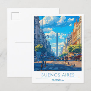 Cartão Postal Viagem da cidade de Buenos Aires