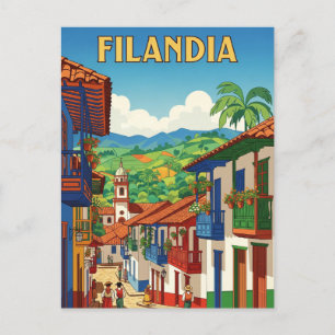 Cartão Postal Viagem da Filandia Colombia