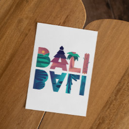 Cartão Postal Viagem da Indonésia Bali