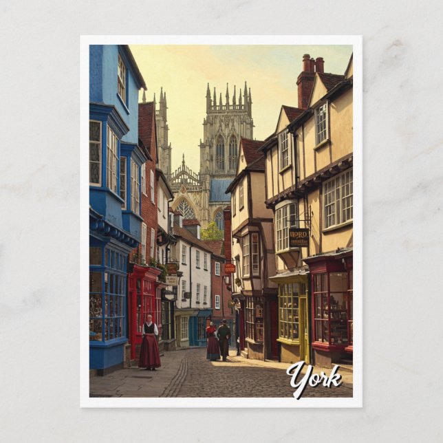 Cartão Postal Viagem da Inglaterra de York (Frente)