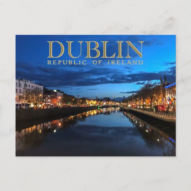 Cartão postal Viagem da Irlanda de Dublin (Frente)