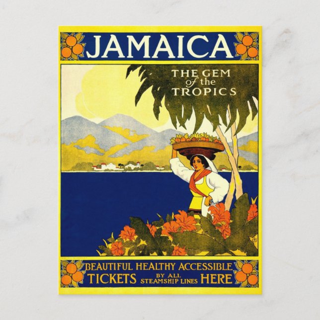 Cartão Postal Viagem da Jamaica (Frente)