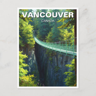 Cartão Postal Viagem da ponte de suspensão Vancouver Capilano