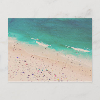Cartão Postal Viagem da praia com água turquesa