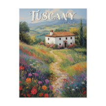 Cartão postal Viagem da Toscana - cena Itália de V