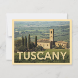 Cartão Postal Viagem da Toscânia Vintage