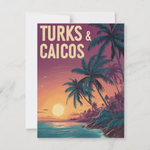 Cartão Postal Viagem das Ilhas Turcas e Caicos