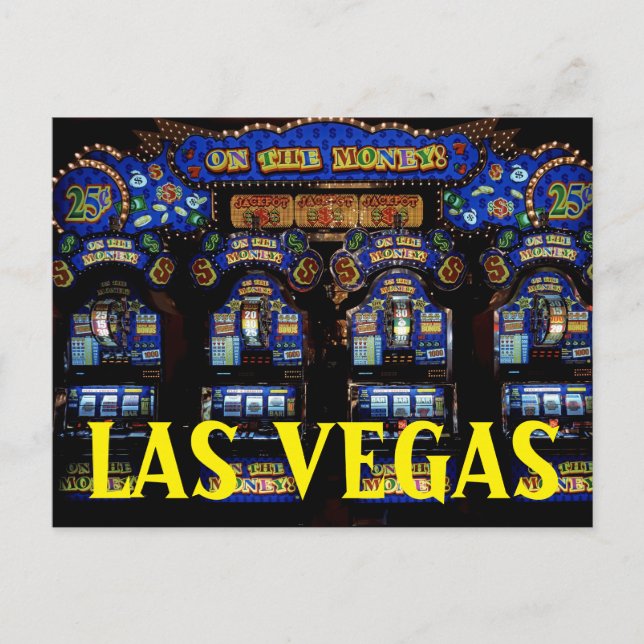Cartão Postal Viagem das máquinas de slot de Nevada LAS VEGAS (Frente)