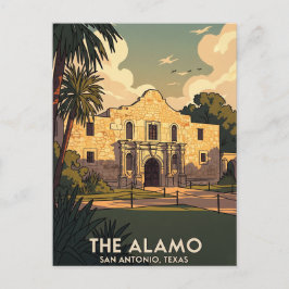 Cartão Postal Viagem de Alamo San Antonio Texas