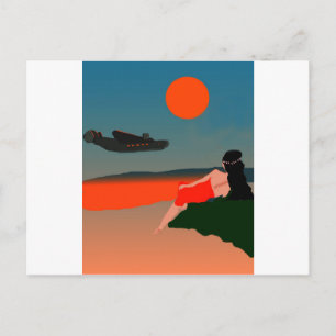 Cartão Postal Viagem de ar Polinésia