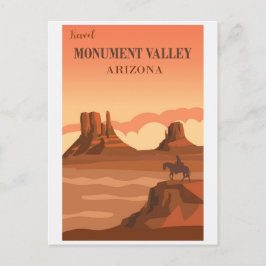 Cartão Postal Viagem de Arizona de do Vale do Monumento Vintage