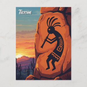 Cartão Postal Viagem de Arizona de Tuscon Petroglicph