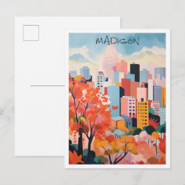 Cartão Postal Viagem de Arte em Madison Wisconsin 