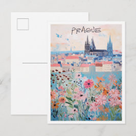 Cartão Postal Viagem de Arte Tcheca de Praga 