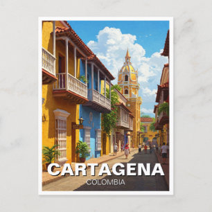 Cartão Postal Viagem de Cartagena Colombia