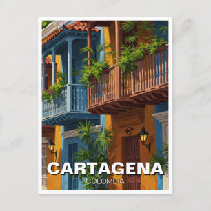Cartão Postal Viagem de Cartagena Colombia