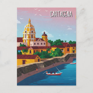 Cartão Postal Viagem de Cartagena Colombia
