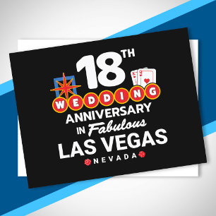 Cartão Postal Viagem de Casal de Aniversário de 18 Anos de Casam