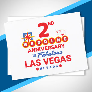 Cartão Postal Viagem de Casal para Las Vegas de Aniversário de 2