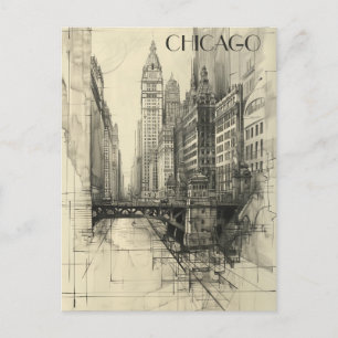 Cartão Postal Viagem de Chicago EUA