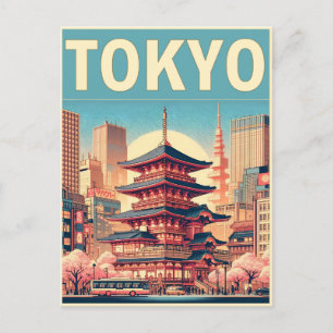 Cartão Postal Viagem de colheita de Tóquio no Japão