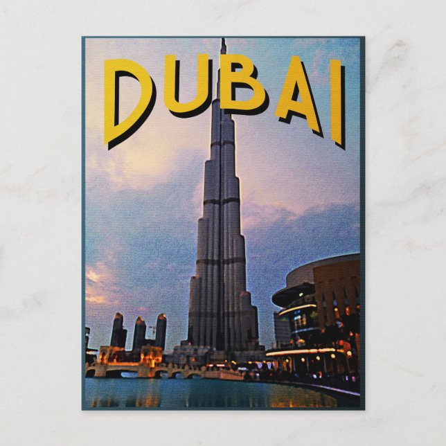 Cartão Postal Viagem de Dubai (Frente)