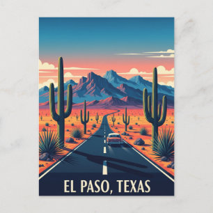 Cartão Postal Viagem de El Paso Texas