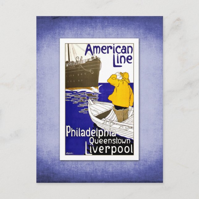 Cartão Postal Viagem de Entrega Poster vintage viagem (Frente)