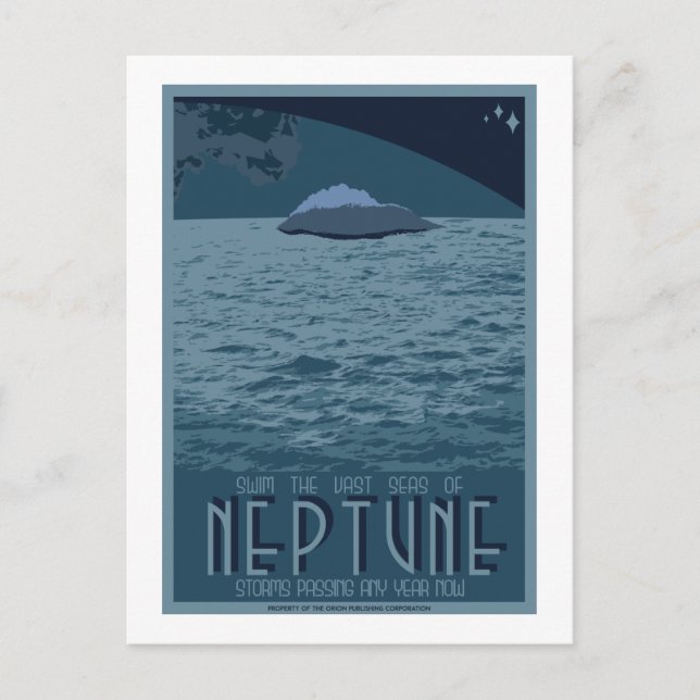 Cartão postal Viagem de Espaço (Frente)