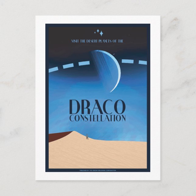 Cartão postal Viagem de Espaço - Constelação de Dr (Frente)