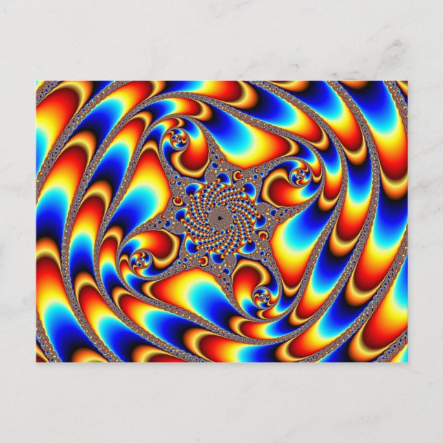 Cartão Postal Viagem de espaço - Fractal (Frente)