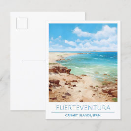 Cartão Postal Viagem de Espanha das Ilhas Canárias de Fuertevent