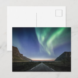 Cartão Postal Viagem de estrada para luzes de norte
