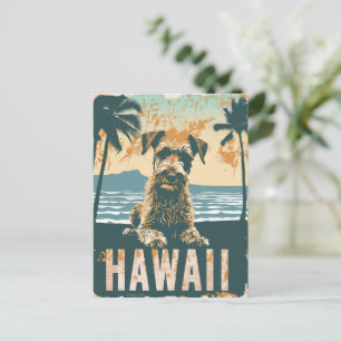 Cartão Postal Viagem de Férias Airedale Hawaii