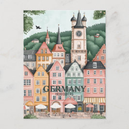 Cartão Postal Viagem de Heidelberg Alemanha