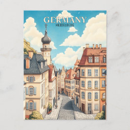 Cartão Postal Viagem de Heidelberg Alemanha