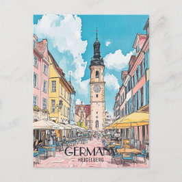 Cartão Postal Viagem de Heidelberg Alemanha