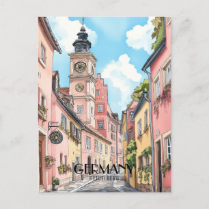 Cartão Postal Viagem de Heidelberg Alemanha