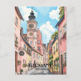 Cartão Postal Viagem de Heidelberg Alemanha