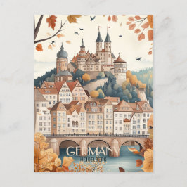 Cartão Postal Viagem de Heidelberg Alemanha