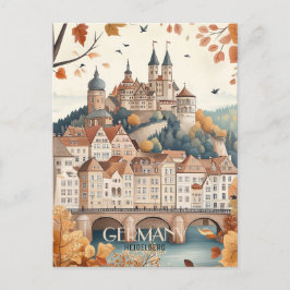 Cartão Postal Viagem de Heidelberg Alemanha