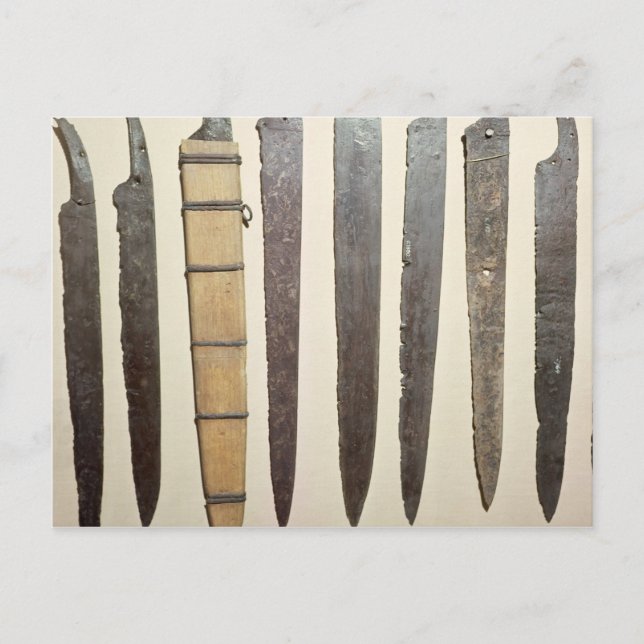 Cartão Postal Viagem de lâminas de ferro para espadas (Frente)