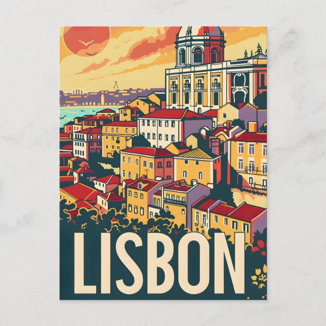 Cartão Postal Viagem de Lisboa (Frente)