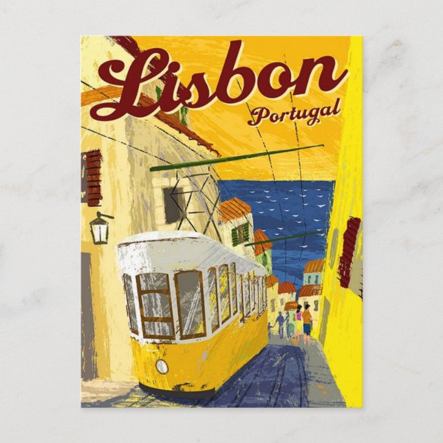 Cartão Postal Viagem de Lisboa    Portugal (Frente)